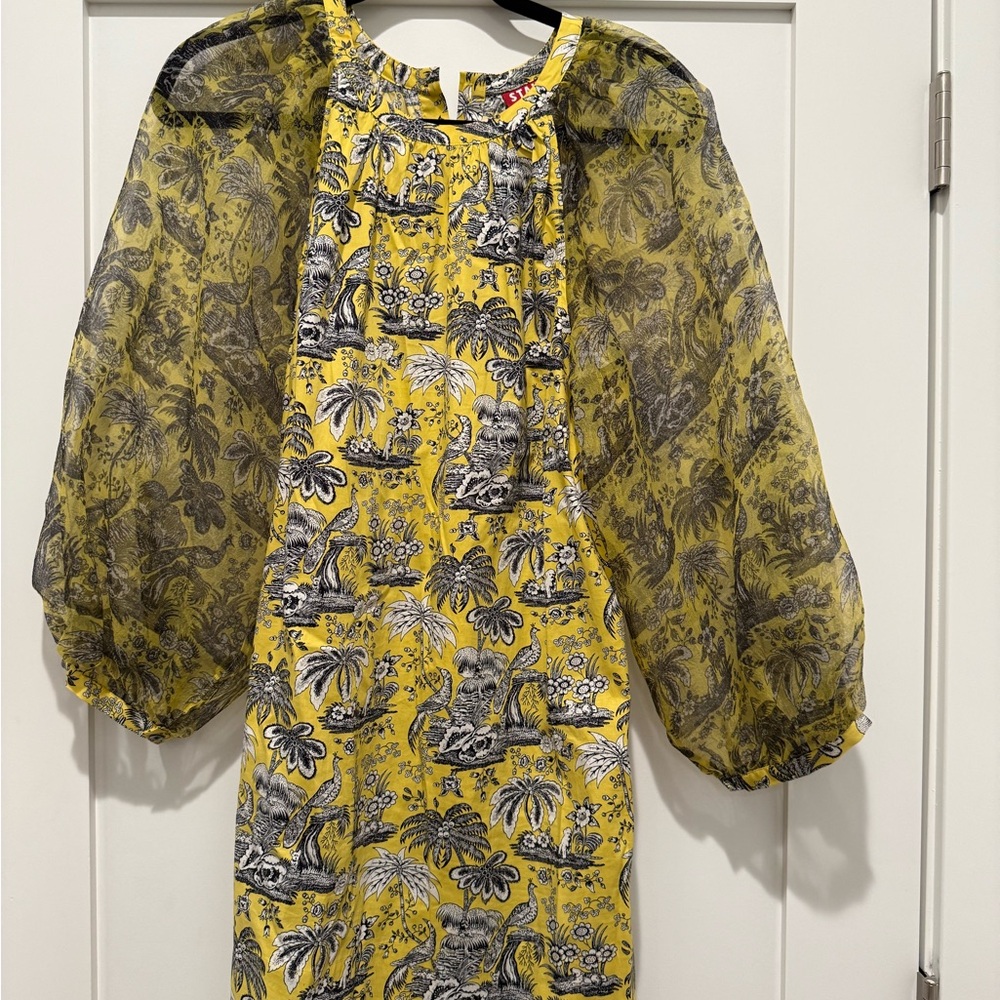 STAUD Yellow and Black Patterned Blouse - Picture 4 of 5